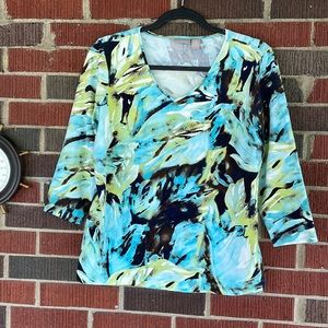 COPY - Chico’s 3/4 sleeve cotton v neck top